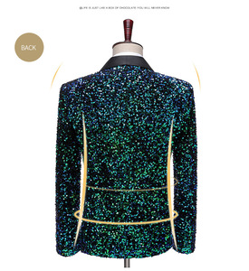 Traje de Lentejuelas 3D para Hombre, Tallas M-3XL, Informal, Colorido, para Club Nocturno, Actuaciones en Escenario, Presentador, Cantante, Chaqueta Colorida - Product Image 5