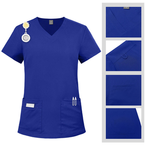 Nouvel ensemble de blouses médicales pour femmes grandes tailles, style européen et américain, en polyester Dobby, pour infirmières et médecins, lavable à la main - Product Image 2