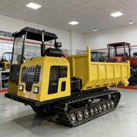 Mini-dumper sur chenilles diesel Ruibote 6 tonnes, transporteur tout-terrain à charge lourde pour la construction, l'exploitation minière et l'agriculture