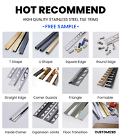 Bande de séparation de carrelage en acier inoxydable en forme de T pour meubles, sols, murs et tapis, fabriquée par NIUYUAN