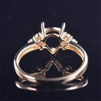 Vente en gros de bagues en or massif 10 carats 14 carats 18 carats en argent sterling serti de diamants de laboratoire et de moissanite bijoux semi montés
