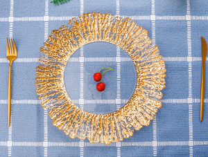 Platos de cristal <span class=keywords><strong>Reff</strong></span> para decoración de boda, plato de cena de lujo, venta al por mayor - Product Image 2