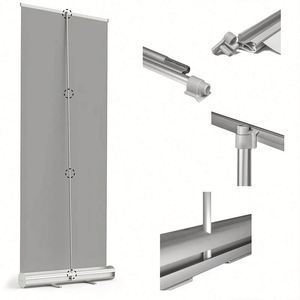 Portable Display Backdrop Banner Aluminum <b>Frame</b> Step Repeat Banners for Event Trade Shows Advertising Carrying Case - Product Image 5