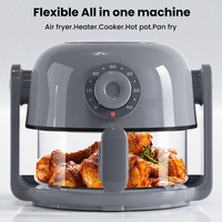 Friteuse à air numérique 2L multifonctionnelle sans huile, à économie d'énergie, cuisson rapide pour ailes de poulet, pizza, frites, usage domestique