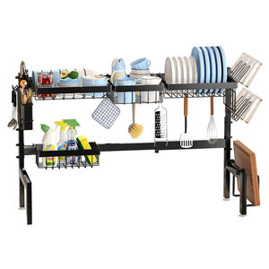 SANIPRO Organizador para el hogar 2 niveles ajustable sobre el fregadero Estantería <span class=keywords><strong>de</strong></span> cocina multifunción Bandeja <span class=keywords><strong>de</strong></span> tazón Estante <span class=keywords><strong>de</strong></span> almacenamiento <span class=keywords><strong>Escurridor</strong></span> <span class=keywords><strong>de</strong></span> <span class=keywords><strong>platos</strong></span> - Product Image 2