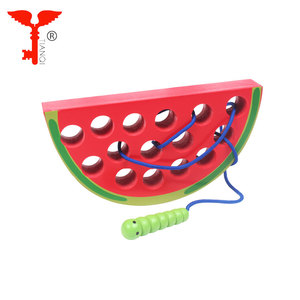 Meilleure vente en bois insectes <span class=keywords><strong>manger</strong></span> fruits filetage jouets jouets éducatifs pour bébé enfants l'éducation précoce - Product Image 3