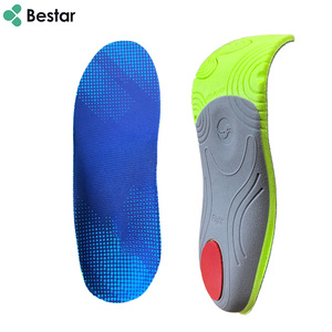 Semelles intérieures en PU avec logo personnalisé, absorption des chocs, amorti sportif, soutien de la voûte plantaire, orthopédiques pour basketball, football, soccer - Product Image 1