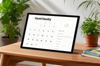 Aiyos Nuevo Calendario Digital con Pantalla Táctil de 15.6/24 Pulgadas y Planificador de Pared, Calendario Inteligente para Tabla de Tareas