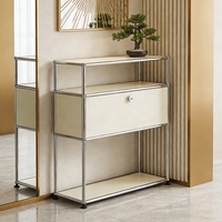 Mueble de Almacenamiento Modular Moderno Nórdico para Sala de Estar, Mueble Modular Combinado de Acero Inoxidable para Casa, Hotel, Villa