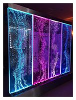 Panneau mural à bulles coloré à changement de couleur, fontaine murale à bulles, télécommande RGB, décoration pour bureau, maison, boutique