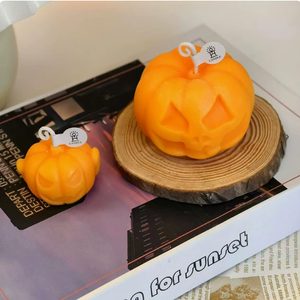 Vente <span class=keywords><strong>en</strong></span> gros d'usine, bougie parfumée <span class=keywords><strong>en</strong></span> forme de citrouille Jack O'Lantern 3D, bougie <span class=keywords><strong>en</strong></span> cire de soja naturelle, figurine de citrouille d'Halloween, <span class=keywords><strong>2</strong></span> tailles au choix - Product Image 3