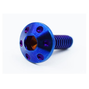 M4 M6 M8 Gr2 Gr5 Grade 2 Grade 5 alliage de titane en acier bleu anodisé à six pans creux avec trou - Product Image 1