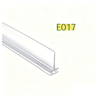 Bande d'étanchéité en PVC transparent moderne en forme de T pour portes en verre de salle de bain, sur mesure, étanche, certifiée SGS, protection contre l'humidité