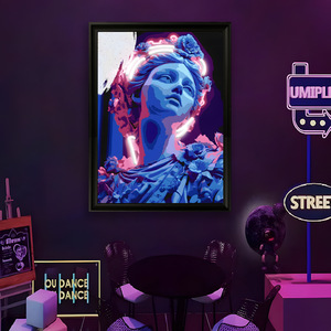 <span class=keywords><strong>Cuadro</strong></span> de Arte con Marco de Neón Estilo RGB para Decoración de Pared de Sala de Juegos, Pintura de Luz LED Creativa y Personalizable, Decoración del Hogar - Product Image 3
