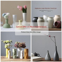 Vase en céramique de style chinois de Jingdezhen - Décoration pour hôtel et maison d'hôtes, arrangement floral, légèrement imparfait, vente spéciale pour les marchés de rue