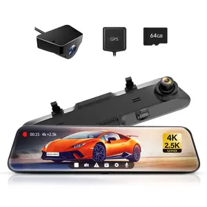 Wolfbox G900 Touch Screen Night Vision Dual Front And Rear 4k 2.5k Gps Car Black Box Mirror Dash Cam