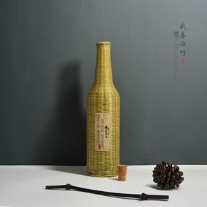 Bamboo Woven Wine Bottle 8.5*27 Handmade Liquor Packaging Gift Box Chongqing Origin - Product Image 4