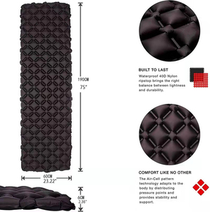 Wholesale Custom Nylon Wear Resistant Moisture Barrier Inflatable Camping <b>Pad</b> Foldable Sleep Mat for Outdoor Picnic Hiking - Product Image 5