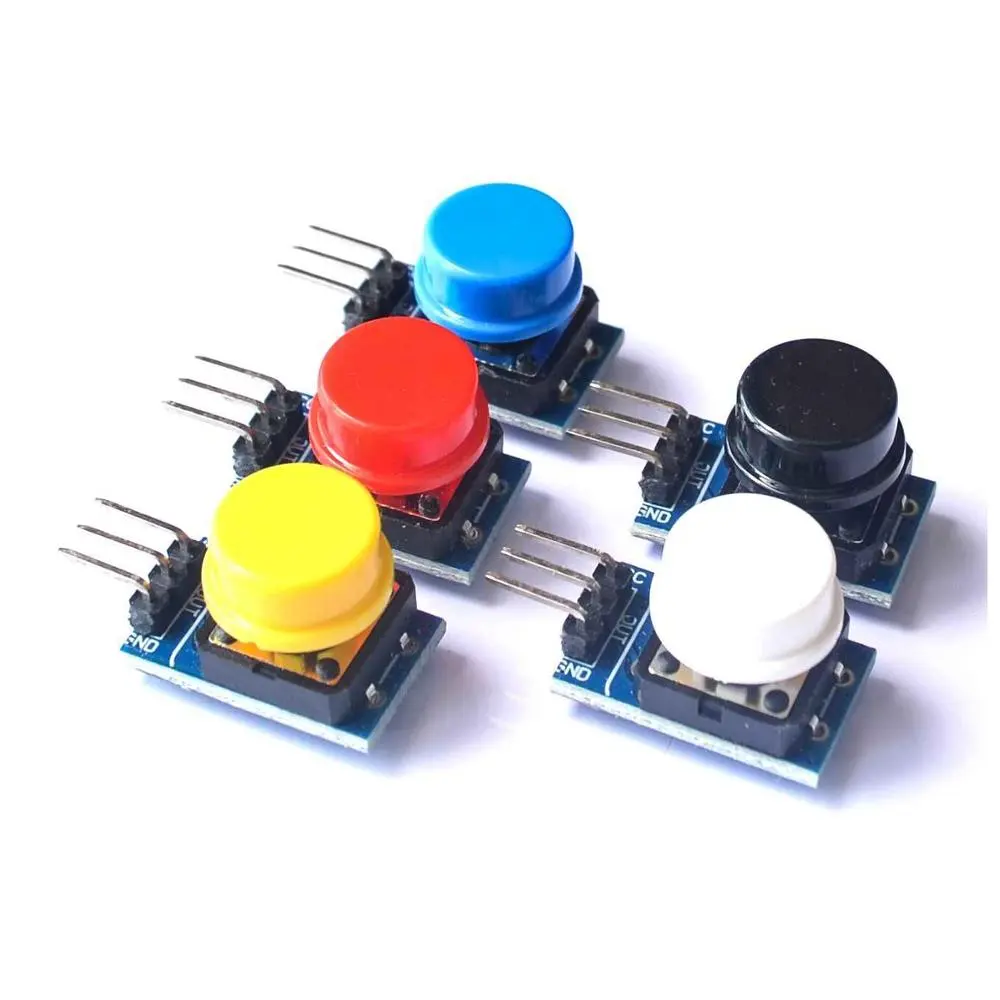 Sxinen New Blue Board Electronic Building Blocks Large Button Module Light Touch Button Module 5 Colours High Level Output