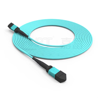 Cordon de brassage fibre optique MPO OM3 Multimode 8 fibres à faible perte LSZH/PVC UPC 5m 40G/100G 850/1300nm 3.0mm YOFC/CORNING 20dB perte de retour