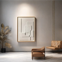 Nouveau minimaliste Wabi Sabi fait à la main 3D Relief mur Art moderne décor Texture peinture pour hôtel et salon
