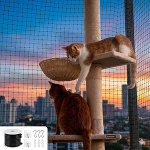 Solución sin perforaciones para protección exterior contra caídas, valla de seguridad a prueba de mordidas para mascotas, malla de acero inoxidable para balcón - Product Image 5