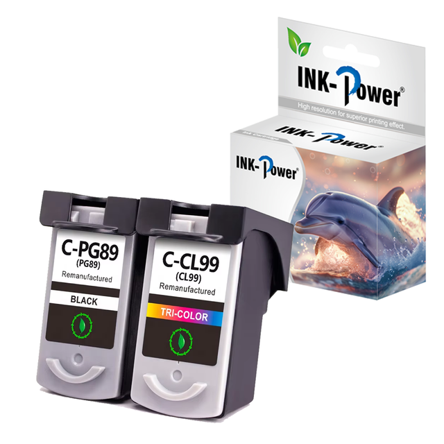 INK-POWER PG89 PG 89 CL99 CL 99 Black Remanufactured Color Inkjet Ink Cartridge for Canon PIXMA E560 Printer