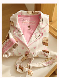 <span class=keywords><strong>Pigiama</strong></span> Autunno/Inverno per Donne con Stampa <span class=keywords><strong>Animale</strong></span> Carina, Maniche Lunghe, Stile Casual, Comodo, Delicato sulla Pelle, Taglie Forti, Abbigliamento da Casa - Product Image 1