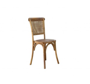 Chaise de salle à manger en rotin DISHI de style nordique avec siège en rotin, chaise rustique artisanale pour <span class=keywords><strong>appartement</strong></span>, banquet, mariage et hôtel, vente en gros - Product Image 1