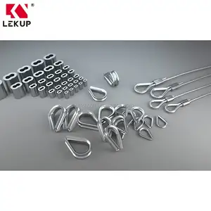 Edelstahl Seil / Kabel-Zweifel Aluminium-Krimmschleife Hülse 3/64'' 1/16'' 5/64'' 3/32'' 3/16'' für Seil / Seilbefestigungen