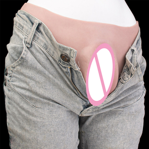 Hiding Gaff Male Underwear <b>Thongs</b> Silicone Insertable Vagina Pants with hollow butt design Realistic Vagina for Transgender <b>Man</b> - Product Image 3