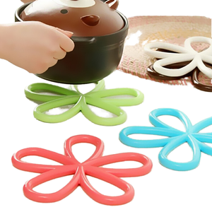 HILIM 2025 Contemporary Multipurpose Eco-Friendly Flower Shape <b>Silicone</b> Trivet <b>Mats</b> Non-Slip Heat Resistant Potholder Pad - Product Image 1