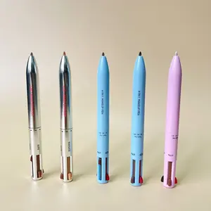 قلم تجميل 4 في 1 قلم تحديد الحواجب متعدد الألوان قلم تحديد عيون محدد شفاه محدد 4 في واحد قلم ماكياج