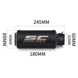 CQHZJ 51mm Universal Racing Moto Rendimiento Escape Silenciador Tailpip Motocicleta Reforma Resonador Silenciador Tubo de escape - Product Image 6