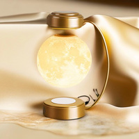 Lámpara de bola flotante LED de levitación magnética, luces de noche, Luna, luces de noche, Luna para escuela, oficina, librería, decoración del hogar