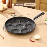 Poêle carrée moderne en fonte à quatre trous pour petit-déjeuner, œufs et burgers, antiadhésive, compatible induction, capacité 1-2L, pour steak