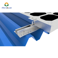 Support solaire en alliage d'aluminium Installation sur le toit Pince de toit debout Pince de montage de module en aluminium Mini Rail