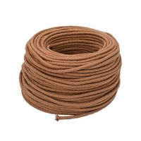 Câble d'alimentation pour éclairage de lustre de bar à domicile Kebaolong, double torsion brune, cuivre, 2 conducteurs, 0,75 mm