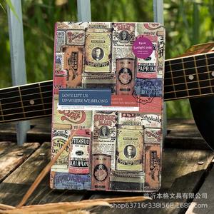 สมุดโน้ตปกแข็งสไตล์ยุโรปย้อนยุค ขนาด A5 หลายสี เย็บด้าย พิมพ์ UV 100 แผ่น ดีไซน์สร้างสรรค์ สวยงาม - Product Image 4