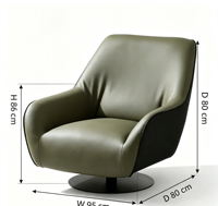 Fauteuil à bascule Teddy en velours 807, design moderne, écologique, dossier ouvert, base en bois, chaise de salon confortable pour une personne