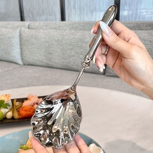 304 stainless steel <b>large</b> spoon shell spoon creative gourd handle spoon hotel catering service spoon hammer public spoon - Product Image 4