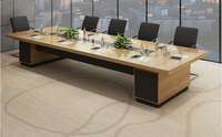 Haute qualité usine de bureau de réunion de conférence table design personnalisé mélamine plaque JZ-012