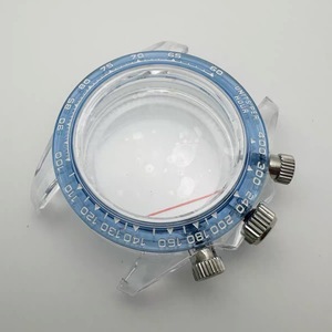 Nouvelles pièces de modification de montre, boîtier de montre en caoutchouc de 40 mm, verre acrylique compatible avec le mouvement VK63 - Product Image 4