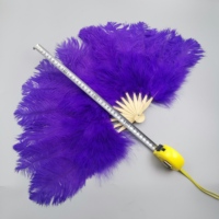 Éventail en Plumes d'Autruche Grand et Moelleux, Teintes Colorées, Idéal pour Spectacles de Danse, Carnavals et Décoration - Offre Spéciale