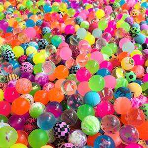 Bouncy Balls 27mm 32mm Mixed Rubber Bouncy Ball Colorful Paradise Seabed Fishing Floating Toys Children Bouncing Ball Wholesale