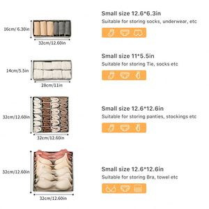 Boîte de rangement pliable personnalisée pour sous-vêtements, soutien-gorges et chaussettes, organisateur de tiroir pour armoire - Product Image 5