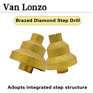 Foret diamanté brasé sous vide Van <span class=keywords><strong>Lanzo</strong></span> M14 à bord dentelé pour le perçage et le chanfreinage des carreaux, du marbre et des dalles de roche - Product Image 1