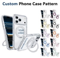Coque de téléphone magnétique transparente en TPU personnalisée avec support et clip pour iPhone 18 17 16 15 Pro Max – Protection mobile en gros