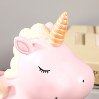 Tirelire Licorne Artisanale pour Fille, pour Dépôts uniquement, Cadeau d'Anniversaire, Décoration de Bureau, Produit Transfrontalier