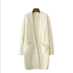 Moda donna inverno autunno maglione aperto <span class=keywords><strong>Cardigan</strong></span> lungo a maglia <span class=keywords><strong>cappotto</strong></span> da donna per il commercio all'ingrosso - Product Image 6